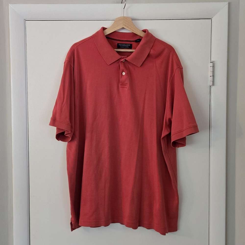 Roundtree & Yorke Supima Cotton Peach Polo Shirt 2XLT